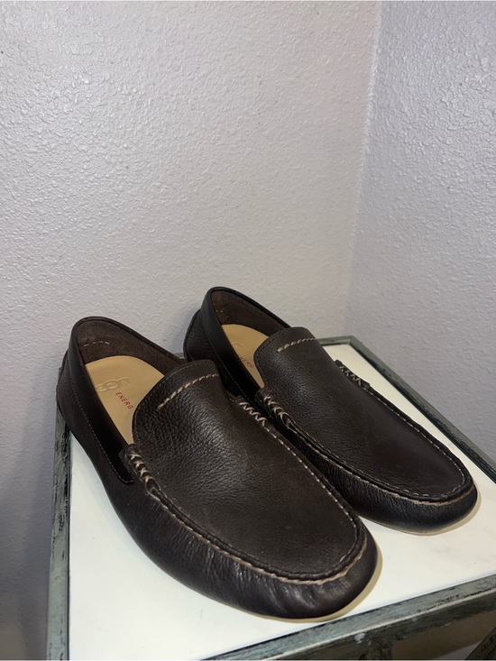 UGG Dark Brown Leather Slip-On Loafers Men’s Size 10 NWOT main image 6
